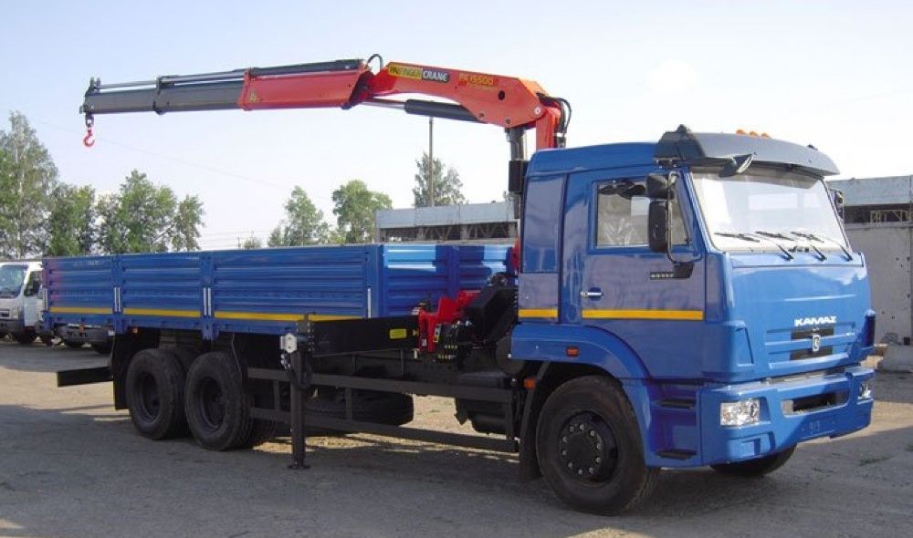 Грузоперевозки машинами с краном-манипулятором и длинномерами 22 тонны