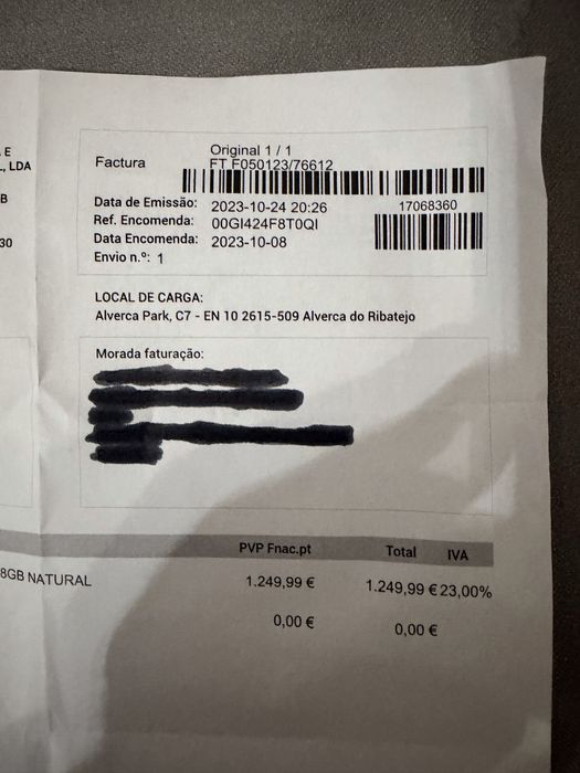 Iphone 15 pro cinza 128GB novo