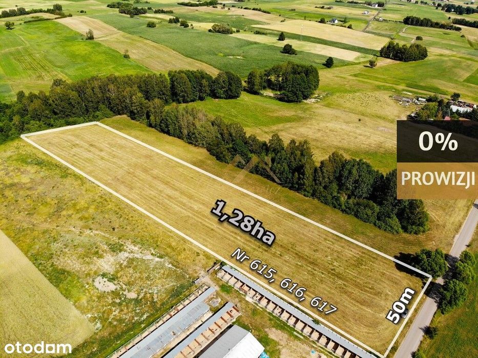 Działka przy Augustowie, 1.28ha
