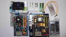 Zestaw: 2 płyty główne, Core E8400 + E7200, GeForce GT 740, RAM DDR2