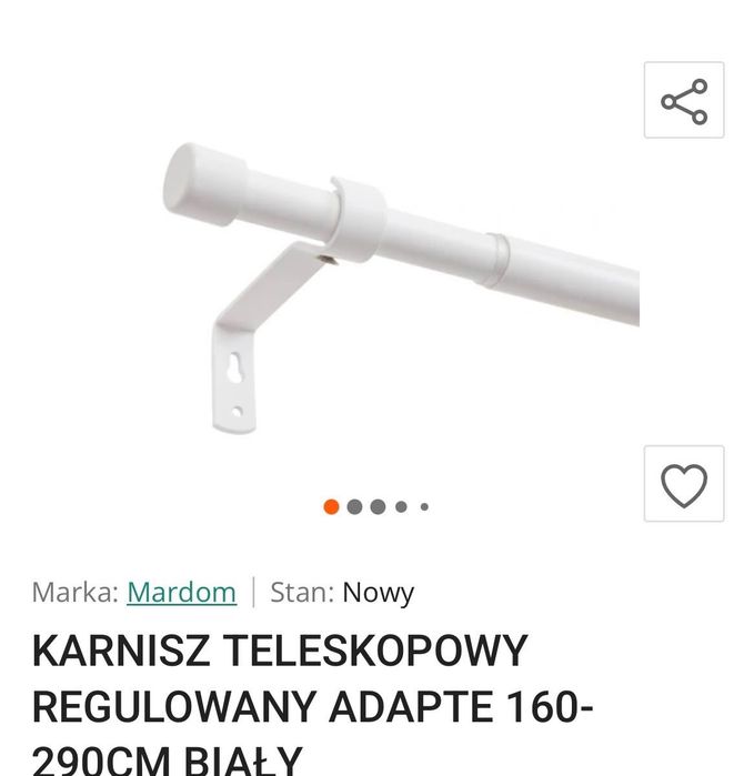 Karnisz teleskopowy