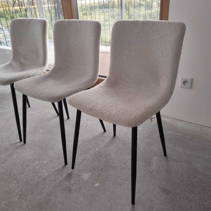 Krzesła tkanina boucle