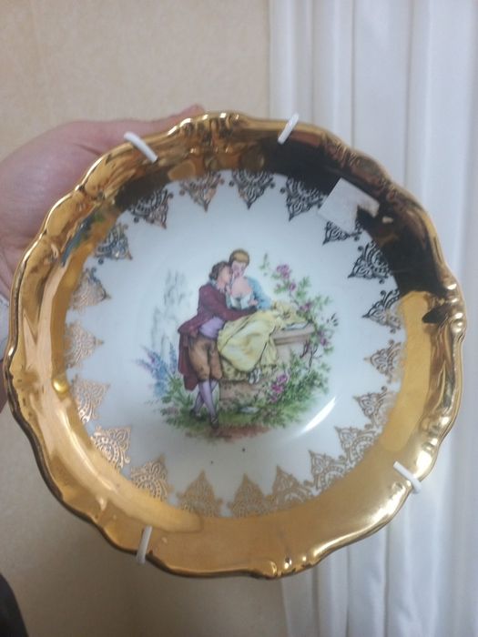Колекційна вінтажна порцелянова тарілка,золото