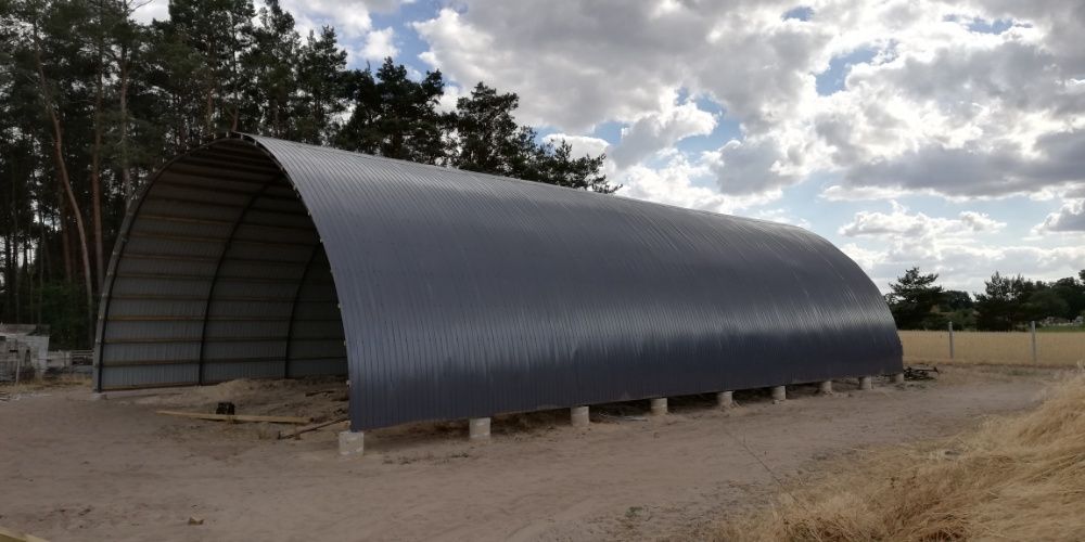 hala łukowa wiata garaż magazyn obora chlewnia