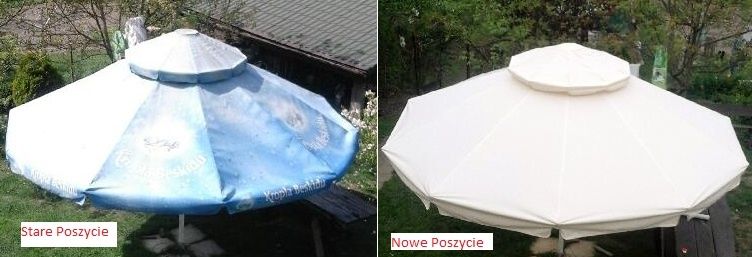 Szycie nowego poszycia na parasol ogrodowy, huśtawkę, markizę !