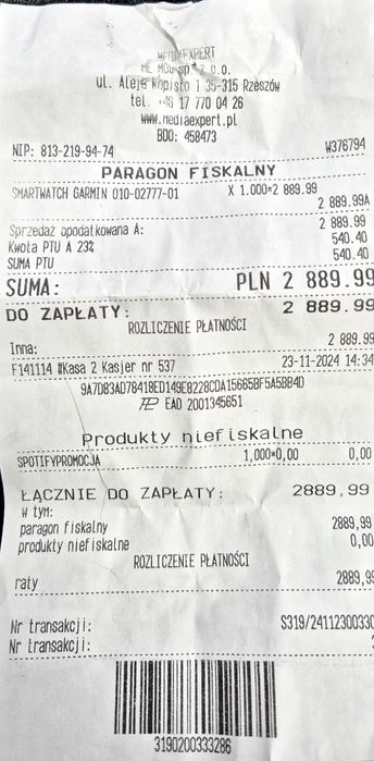 Smartwatch Garmin Fenix 7 Pro Solar, Komis Jasło Czackiego