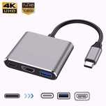Адаптер Type-C - HDMI USB 3.0 4K HDTV переходник конвертер хаб MacBook