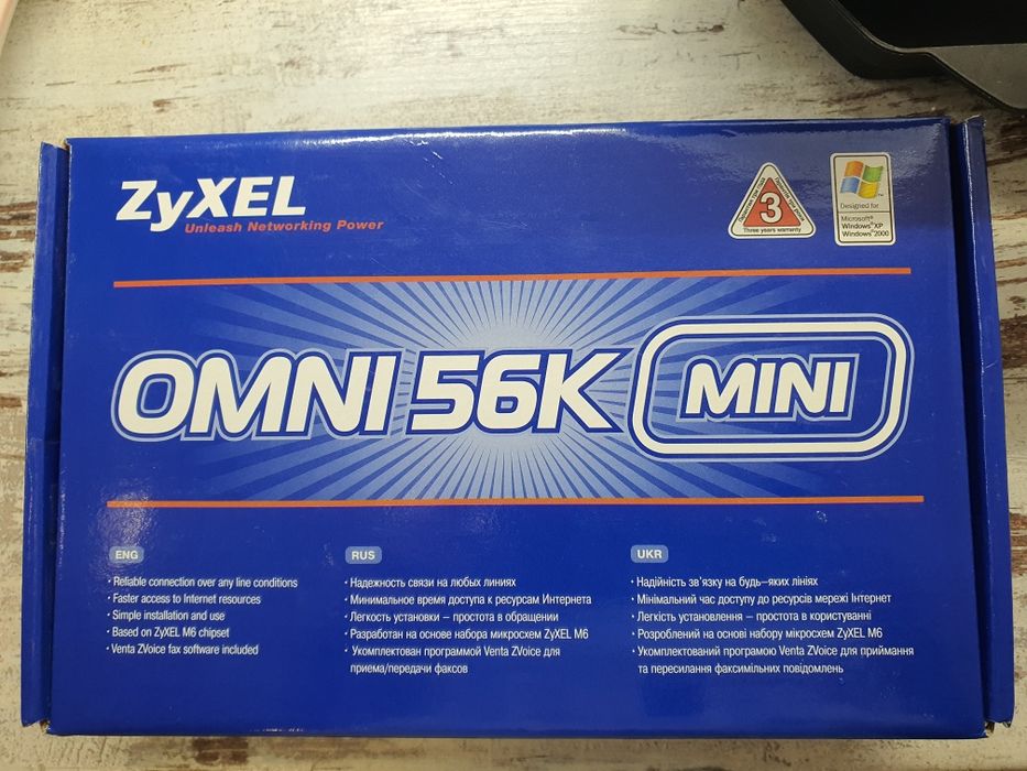 ZuXel OMNI 56K mini компьютерный модем факс