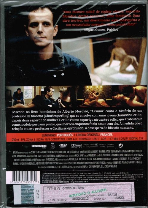 Filme em DVD: O TÉDIO "L'Ennui" de Cédric Kahn - NOVO! SELADO!