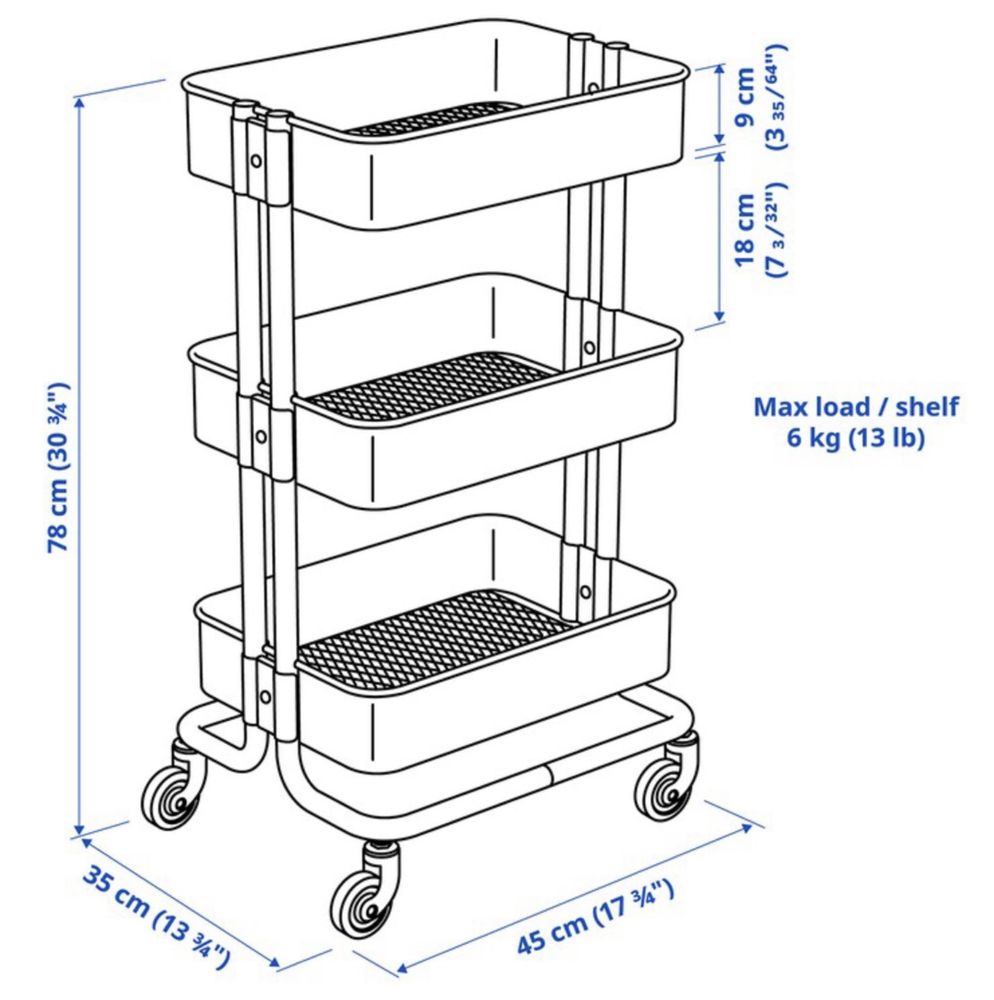 Carrinho IKEA Raskog branco