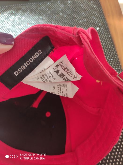 Czapka za daszkiem  dsquared czerwona unisex