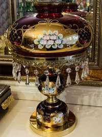 Настольная лампа Смальта Богемия  Чехия Цветной хрусталь Эксклюзив