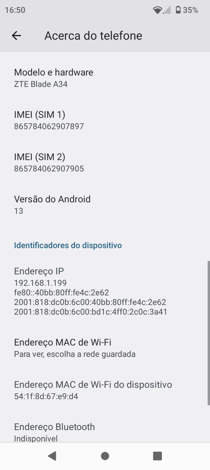 Telemóvel ZTE A34