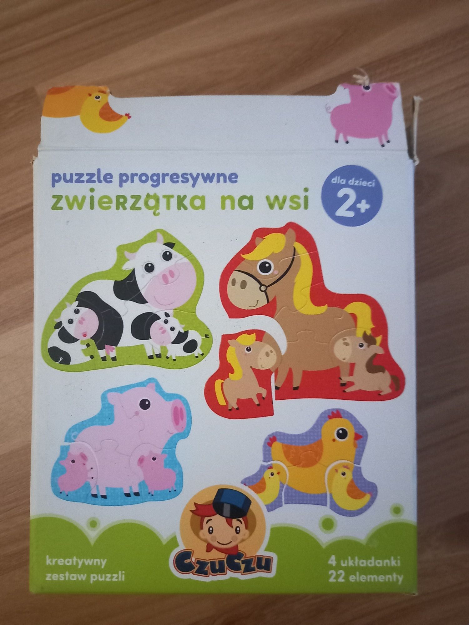 CzuCzu puzzle pogresywne zwierzęta na wsi 22 elementy