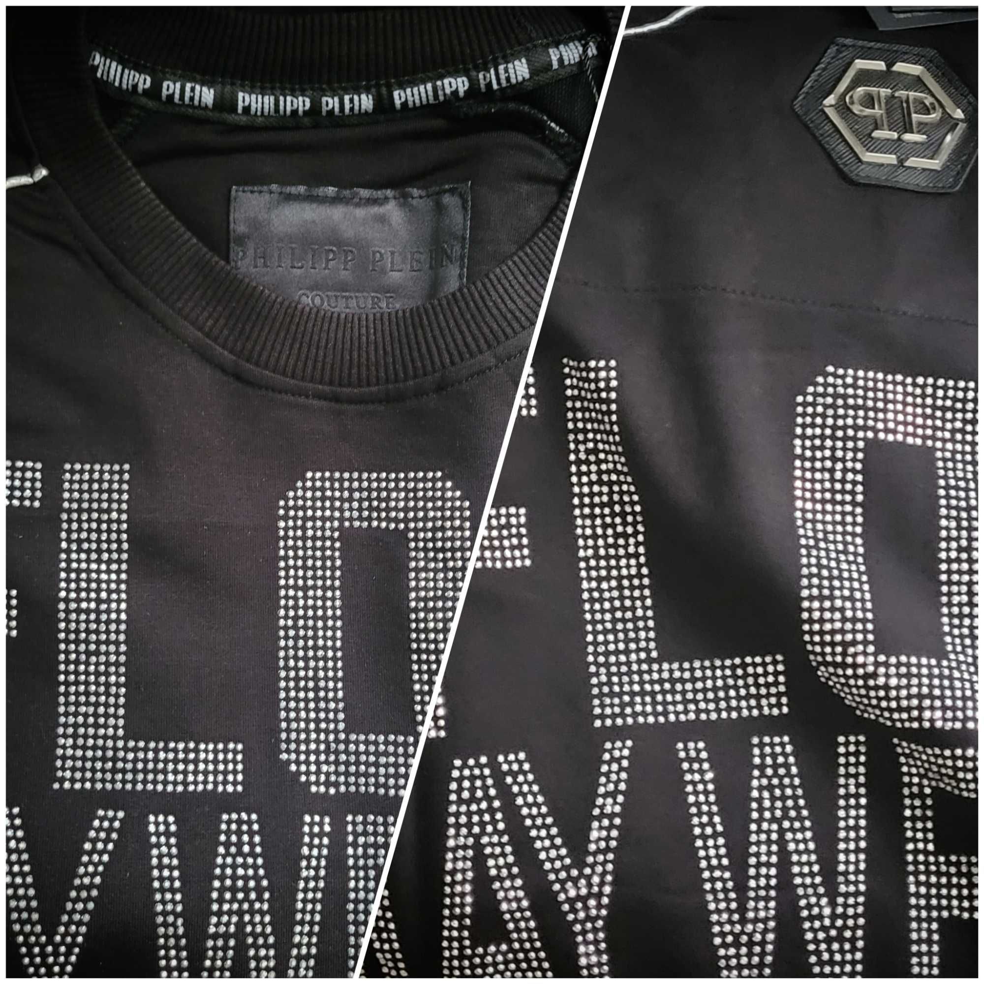 Bluza męska Philipp Plein srebrne zdobienia