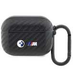 Etui Bmw Carbon Double Metal Logo Na Airpods Pro - Czarne