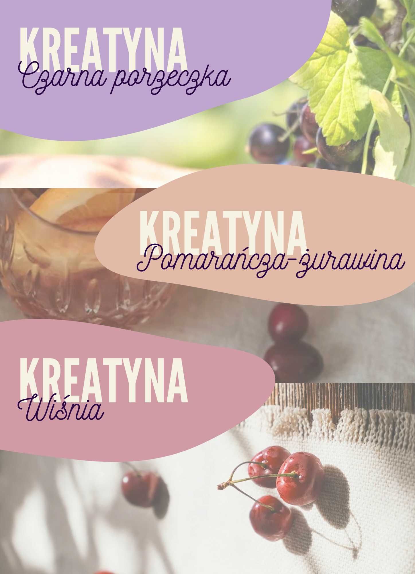 Supplimint monohydrat kreatyny 300g czarna porzeczka