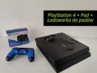 Playstation 4 + Pad + Ładowarka do Padów