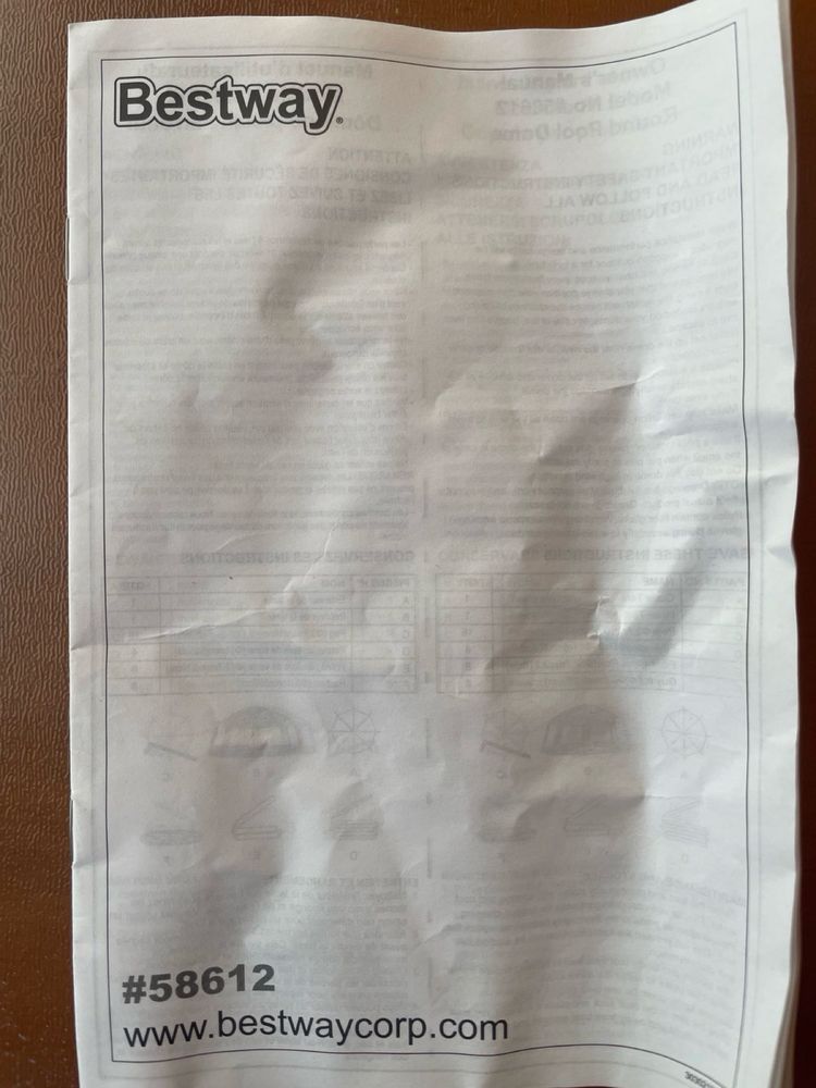 Павільйон для басейну Bestway 58612 (600х600х295 см), намет круглий
