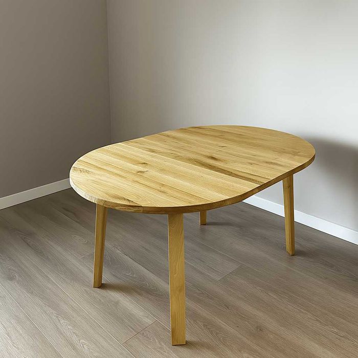 Stół Dębowy Okrągły LOFT, 100% Lite Drewno, Różne Wymiary, Rozkładany.