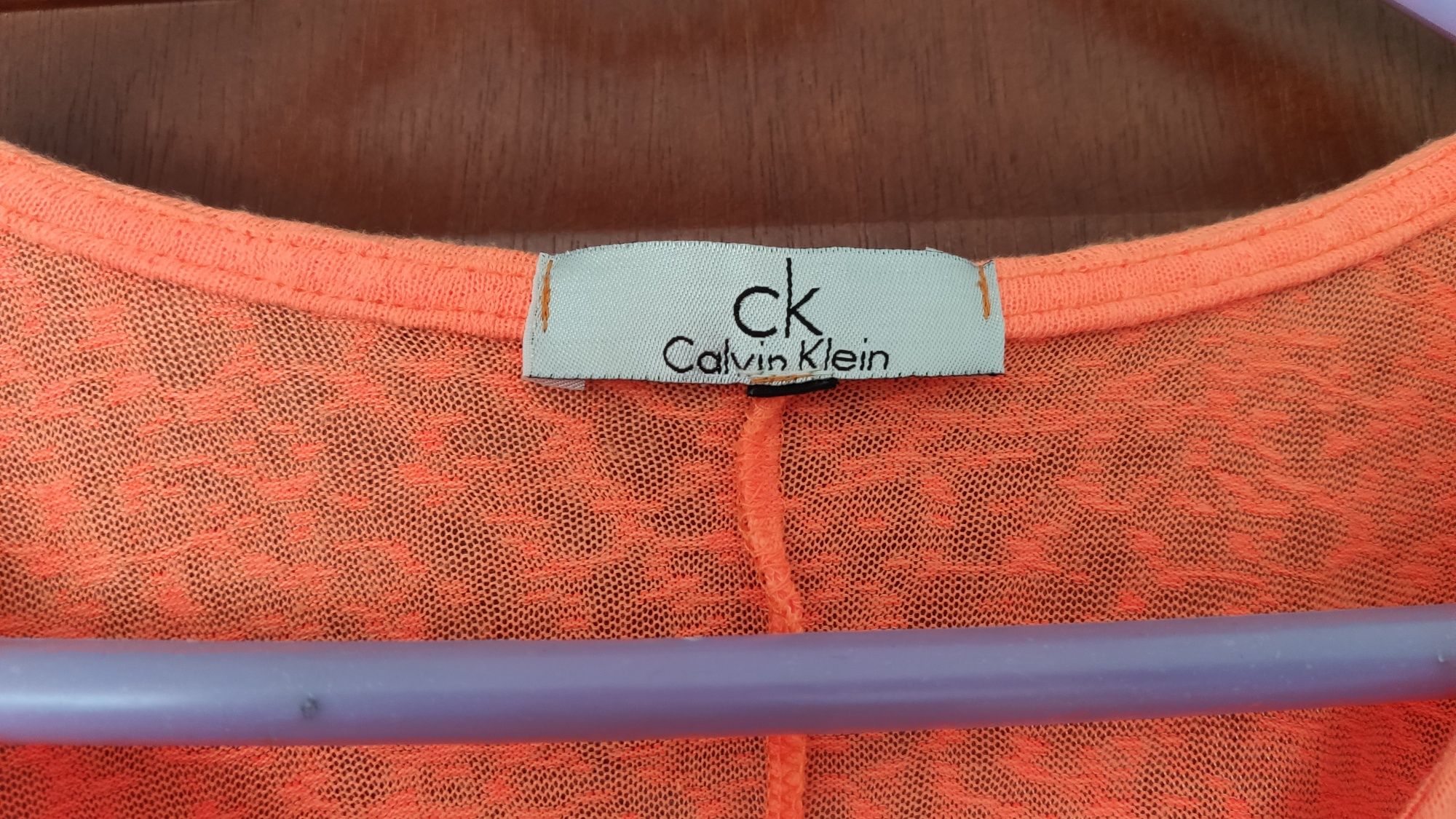 Bluzka Calvin Klein neonowa