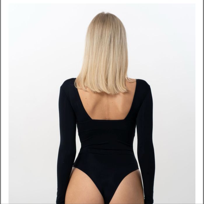 Боді з довгим рукавом fox lingerie чорний