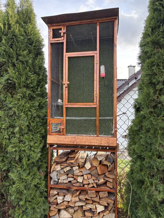 Woliera klatka dla ptaków, kanarków, papug z Led.