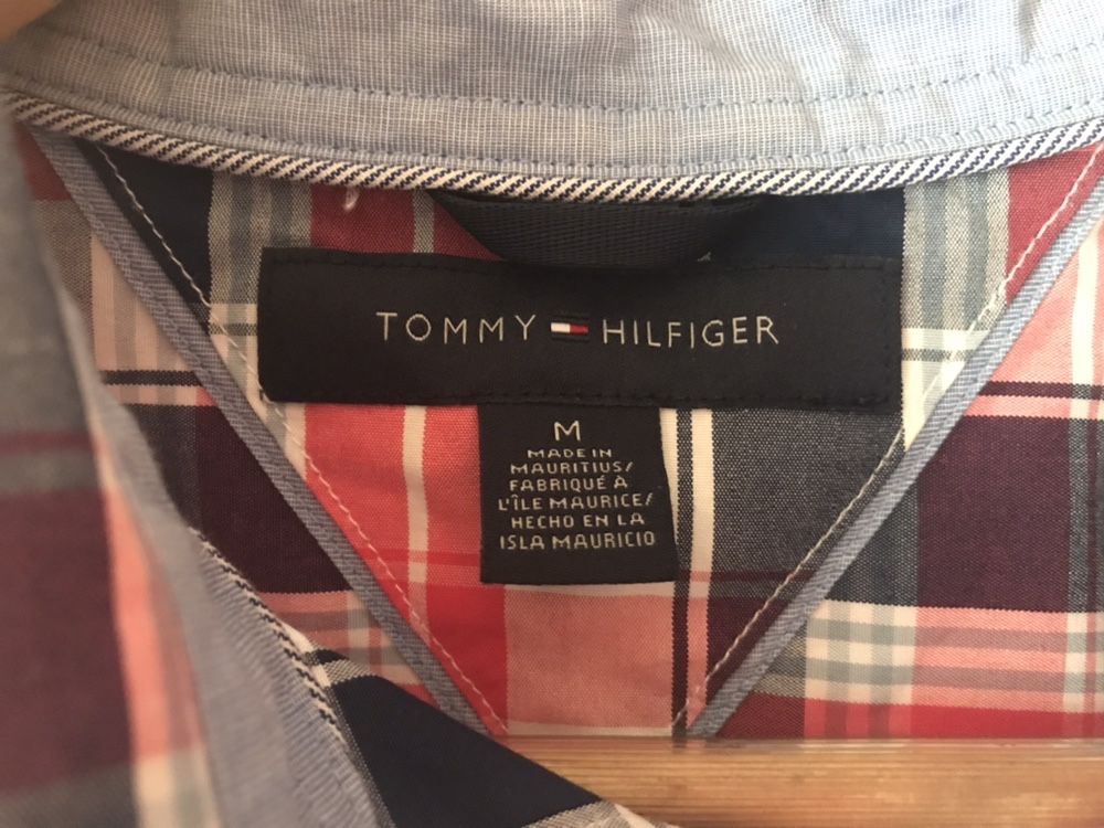 Tommy Hilfiger koszula męska w krate rozmiar L stan używana 1x