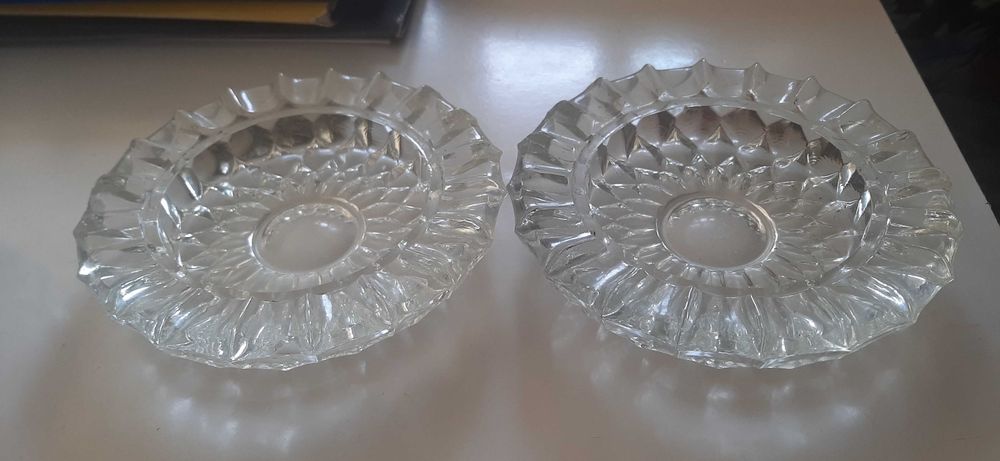 Kryształowe szklane podstawki popielniczki