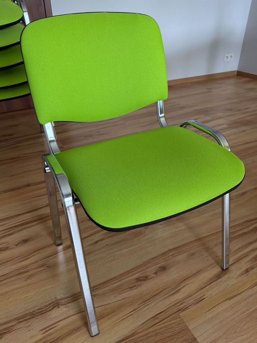 Krzesło biurowe, konferencyjne Nowy Styl ISO, zielone, dost. 4 szt.