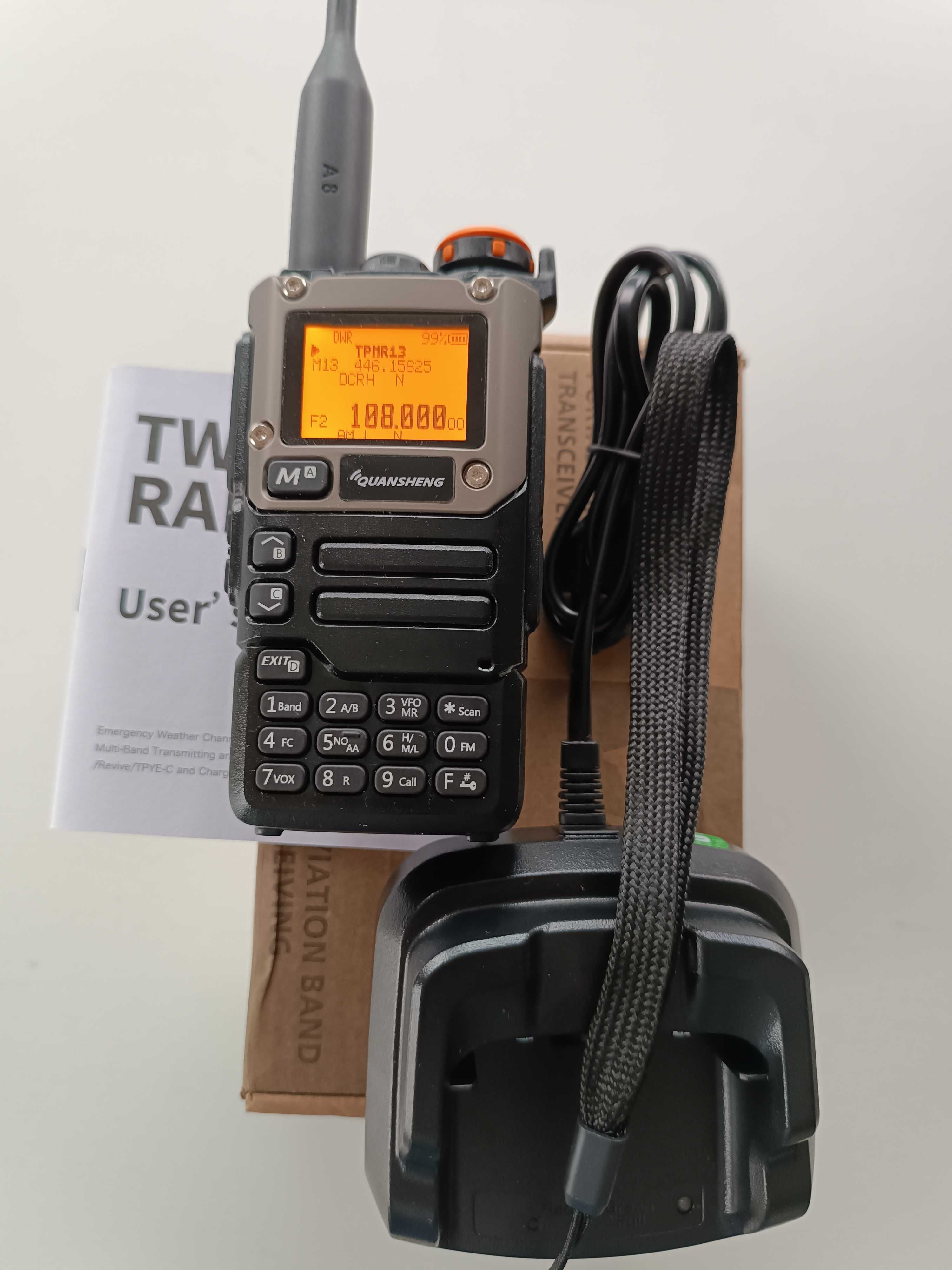 4x Krótkofalówka Radiotelefon Quansheng UV-K5 skaner służby lotnicze