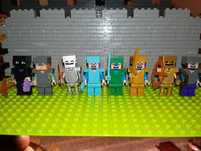 Złote figurki! Zestaw 8 Figurek Unikatowe klocki Minecraft jak LEGO
