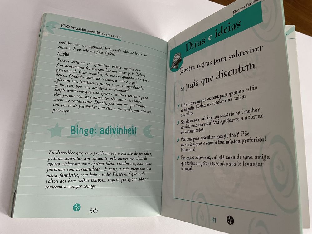 100 bruxarias para lidar com os pais e O poder de cinco, da witch