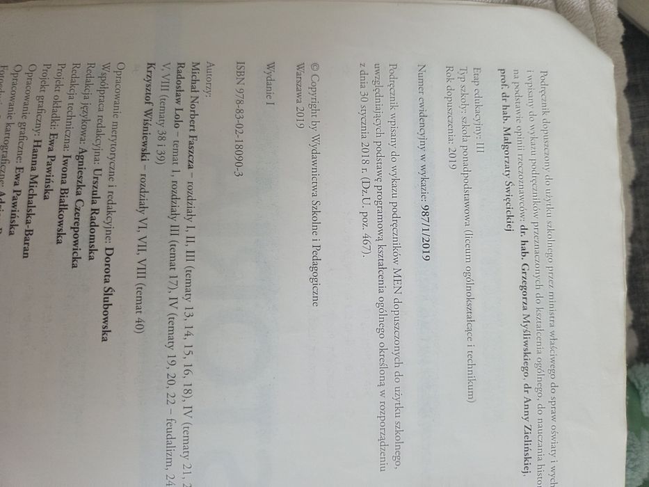 Podręcznik do Historii 1 WSiP zakres podstawowy