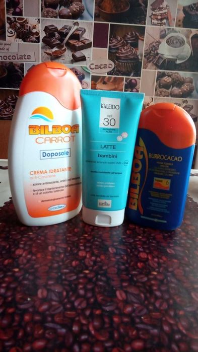 Крем Bilboa для загара, после загара и  +детское молочко