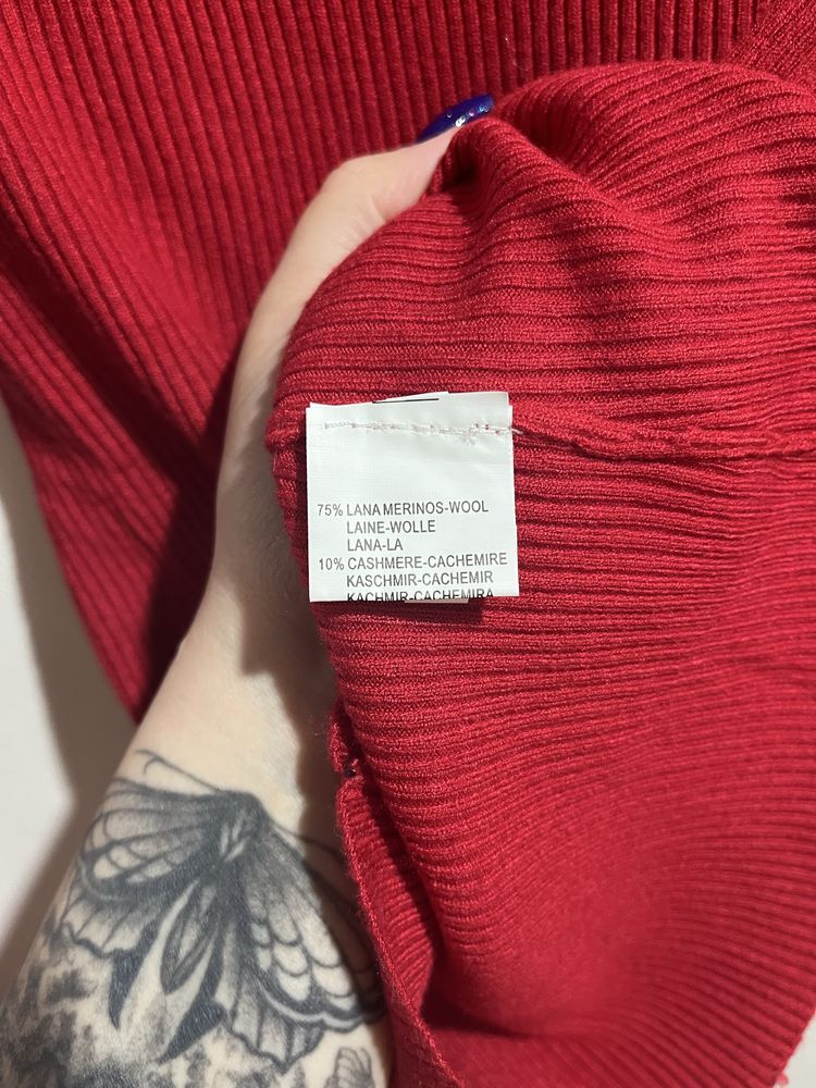 Nowy sweter damski z merino i kaszmiru S/M