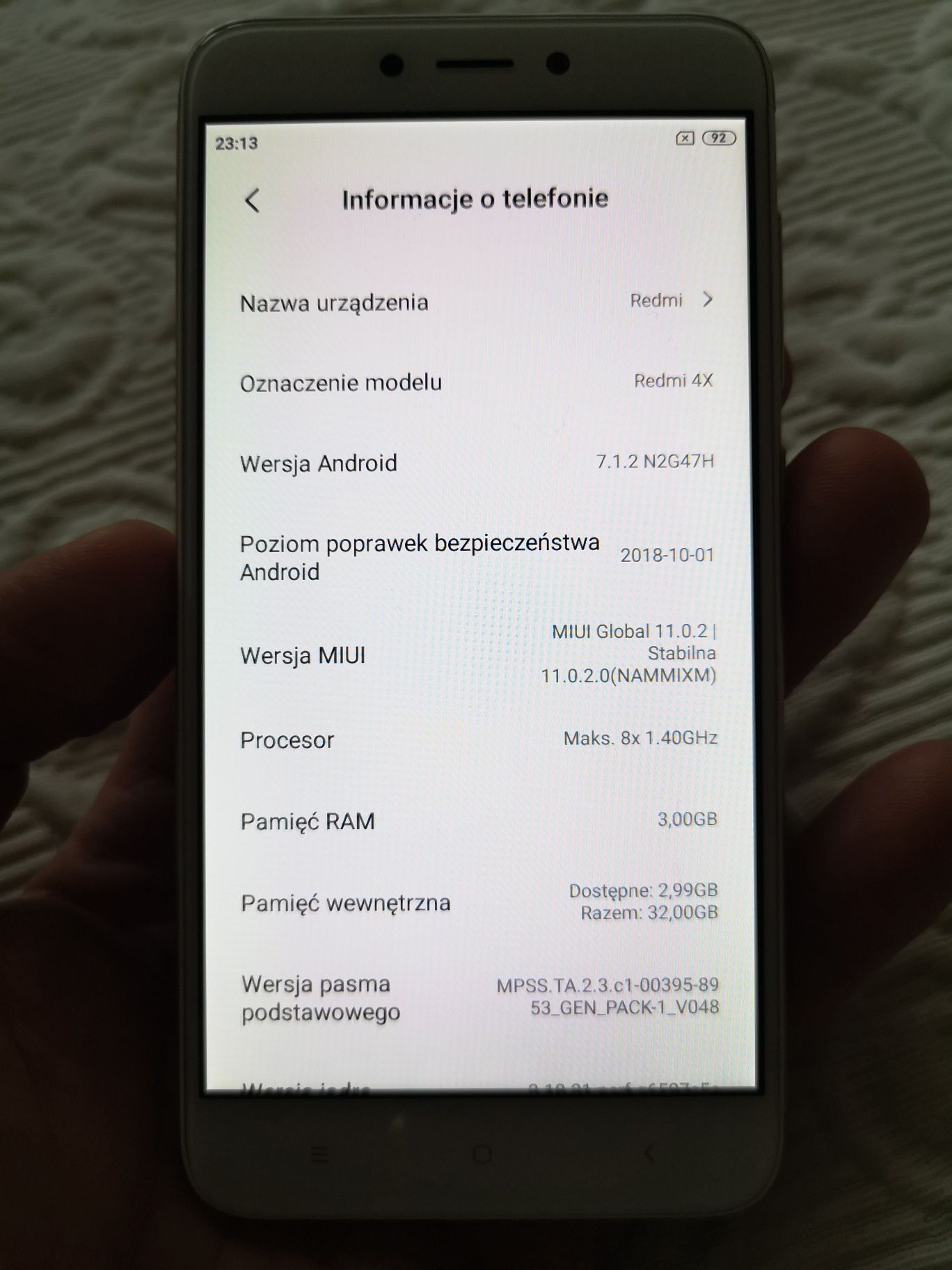 Xiaomi redmi 4x różowy