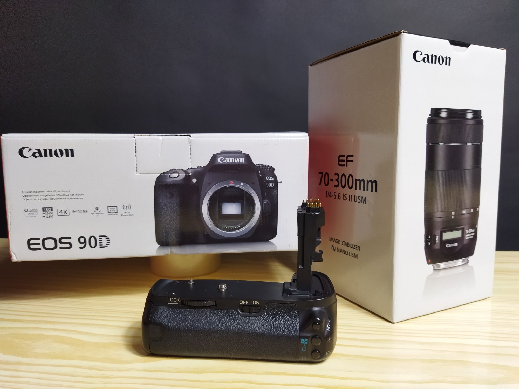 Canon 90D+ EF 70-300 Nano, Novo estrear na Caixa