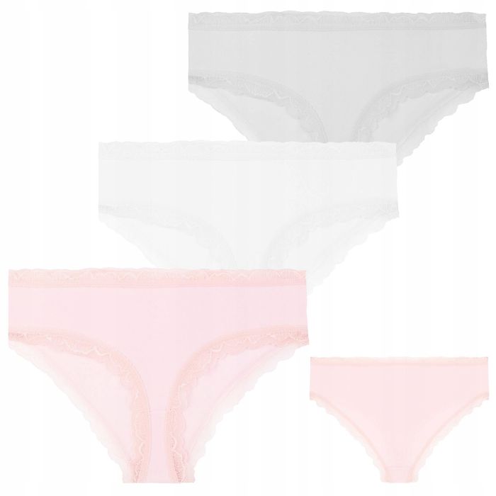 Figi Majtki Damskie Seksowne Z Delikatną Koronką Mix  3-Szt Moraj S
