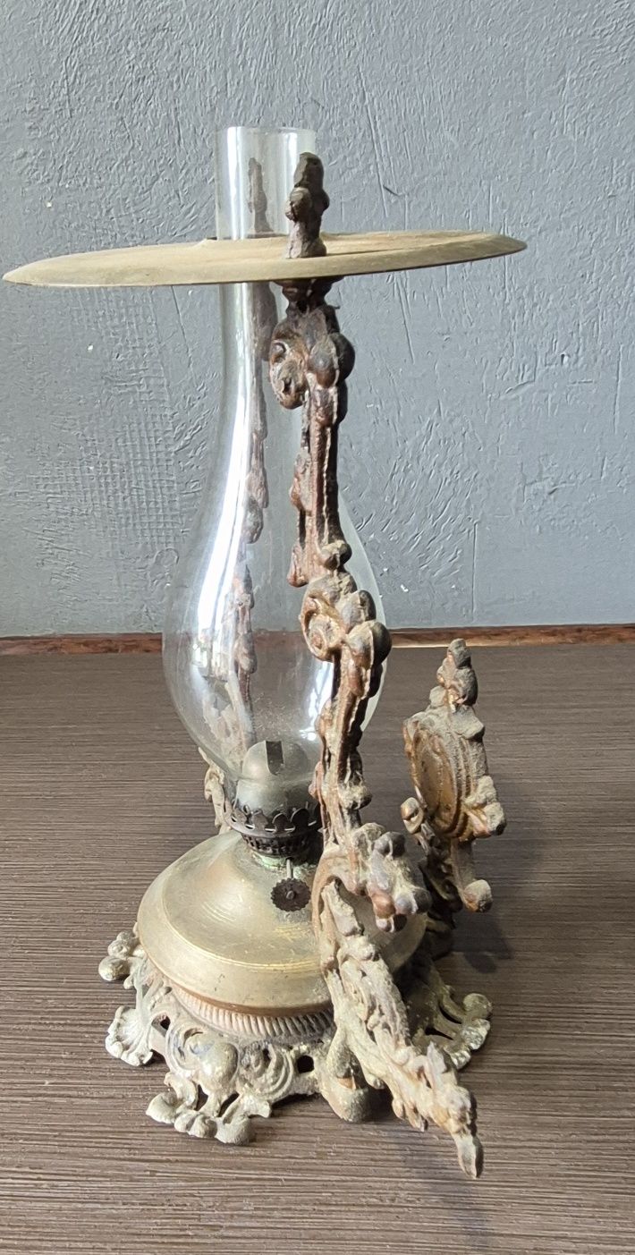 Stara lampa naftowa/kinkiet metalowy