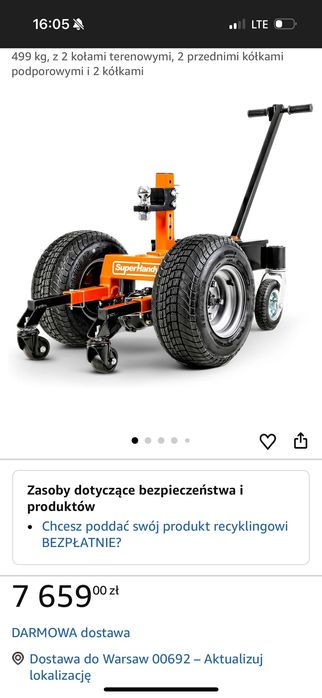 Robot wózek holowniczy do przyczep 3600 kg kempingu lodzie