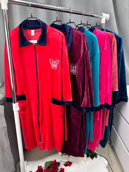 Жіночий  халат велюровий розміри з 48 до 68