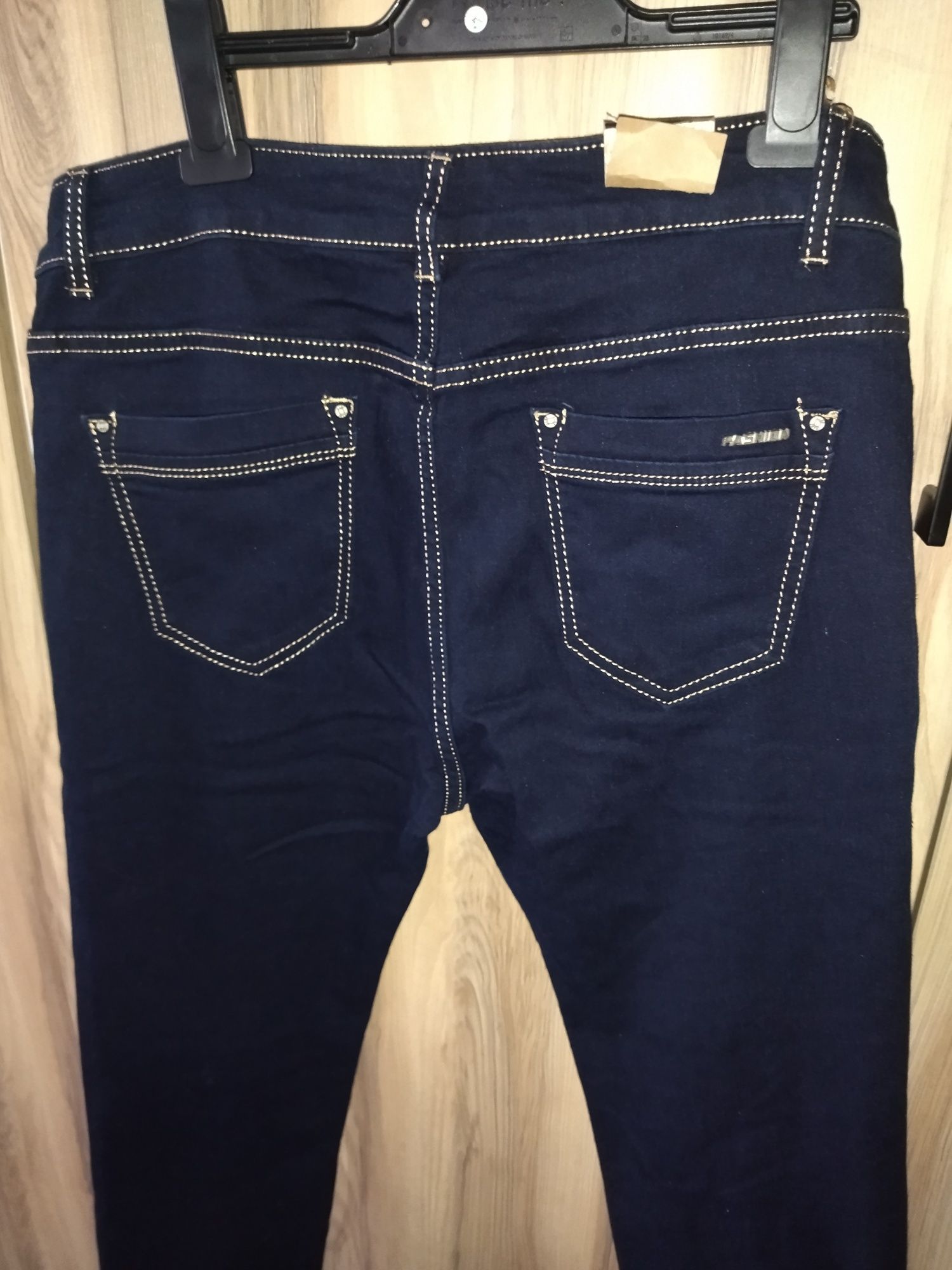 Spodnie Jeans granatowe 44 XXL nowe ciemne