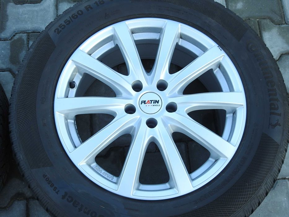 4x Alufelgi Platin 8J 18" 5x112 ET 35 piasta 66,6mm Stan BDB+