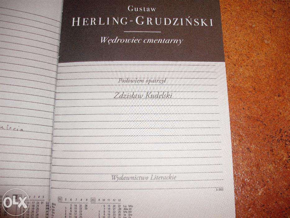 Wędrowiec cmentarny, Gustaw Herling - Grudziński