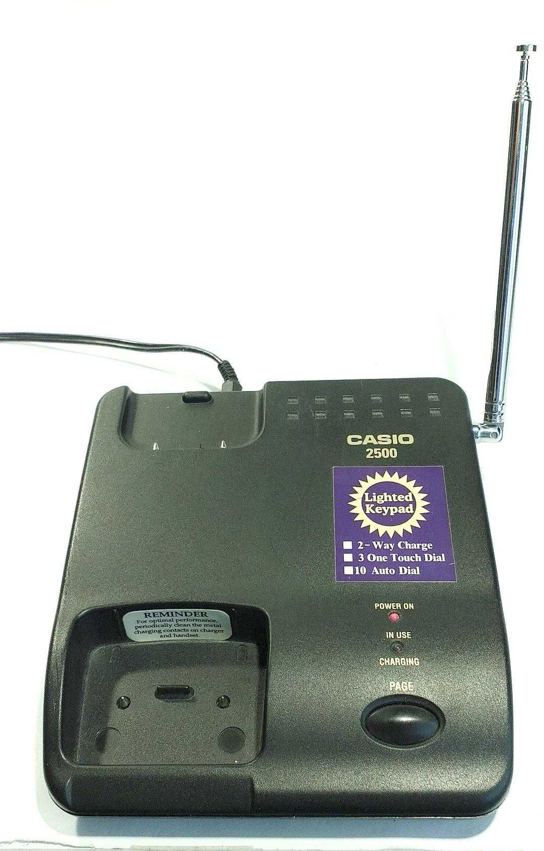 Stacjonarny telefon bezprzewodowy Casio 2500 baza.