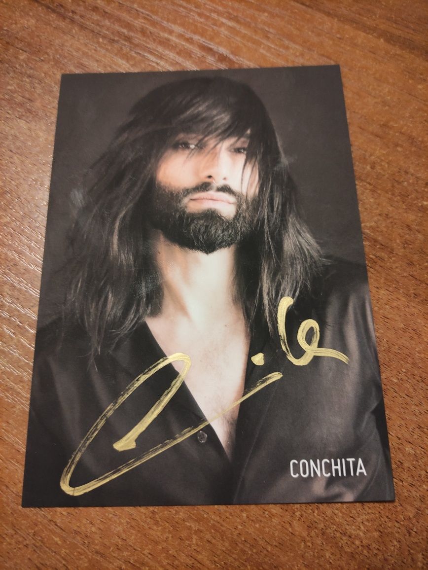 Autograf, podpis - Conchita Wurst Drag queen Thomas Neuwirth Muzyka