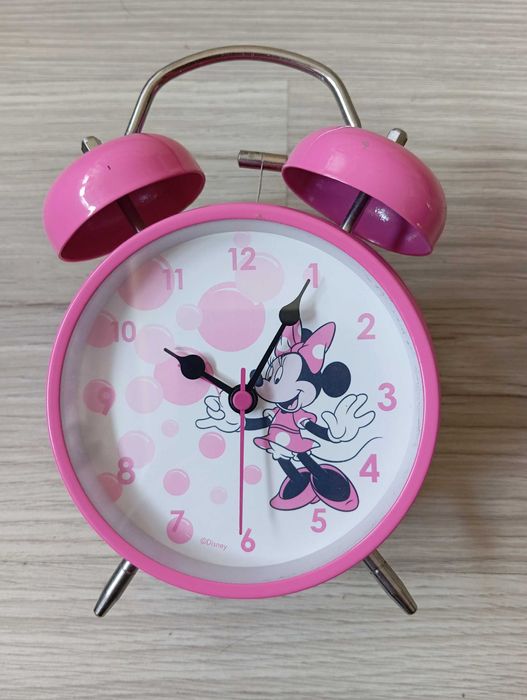 Budzik stojący zegar Myszka Mini Minnie Mouse NEW z Podświetleniem