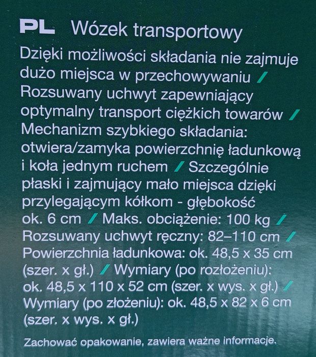 Wózek transportowy Parkside