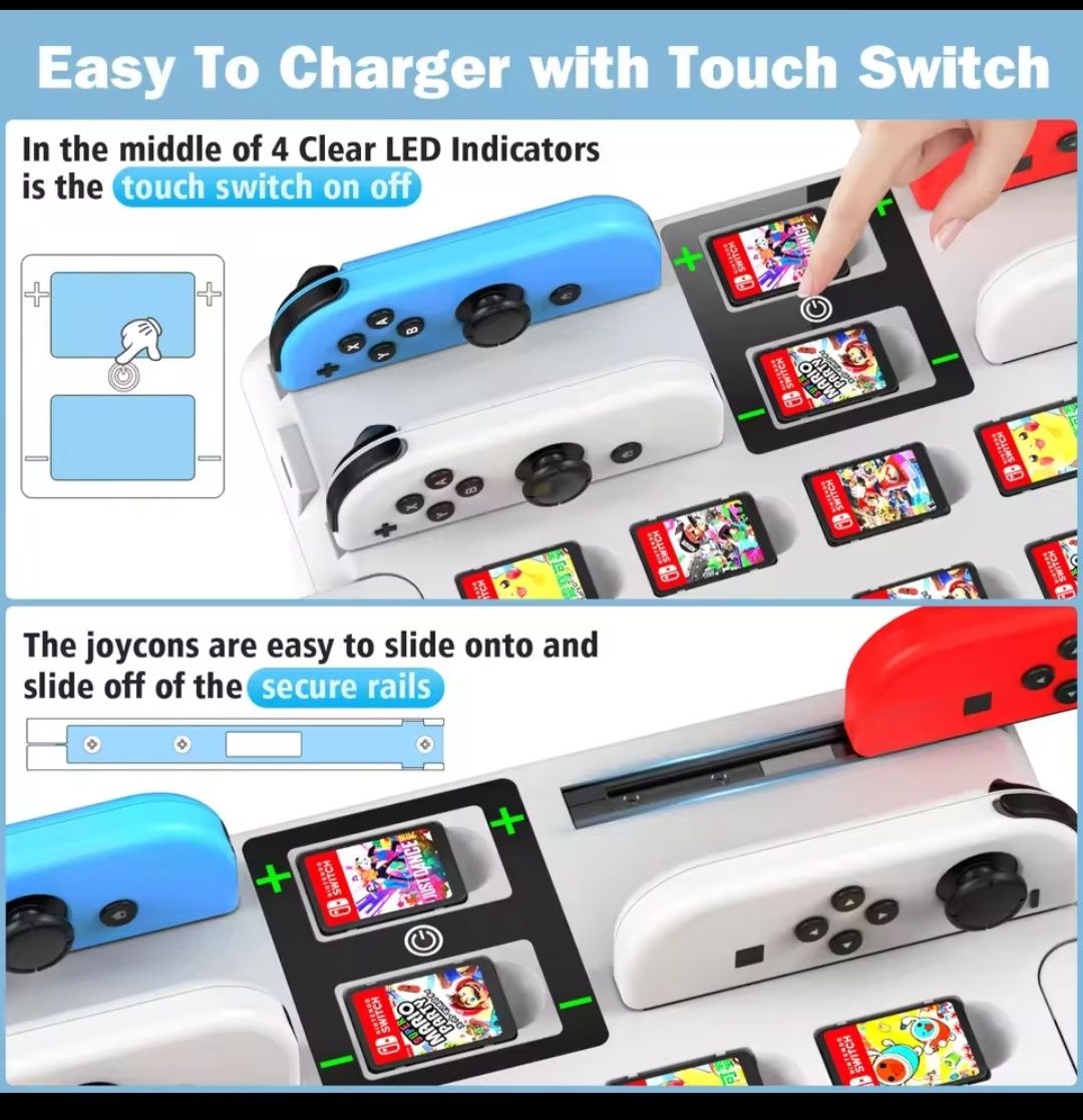 Подставка для Nintendo Switch,Зарядное устройство Kytok,для Joy-Con